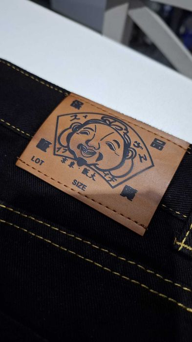 Blugi Evisu Print alb, marimea XL