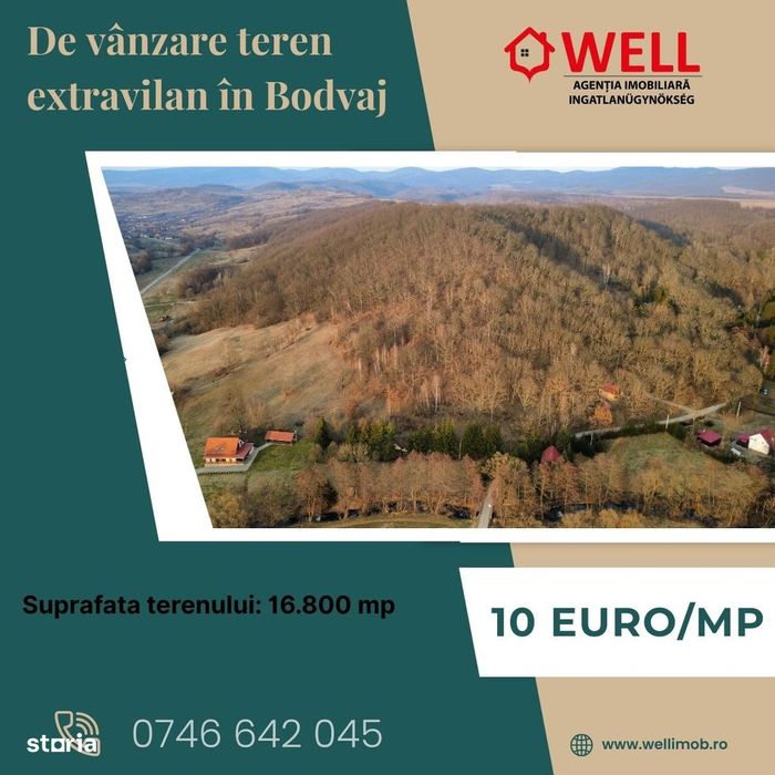 De vânzare teren extravilan în Bodvaj