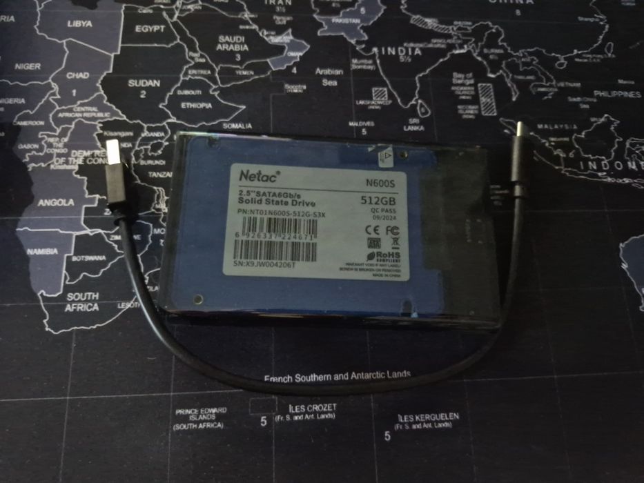 ssd sata Netac 512gb + корпус с usb 3.0