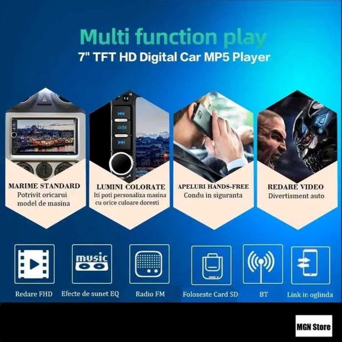 Touch Screen Multimedia Player Auto Bluetooth - Transport gratuit