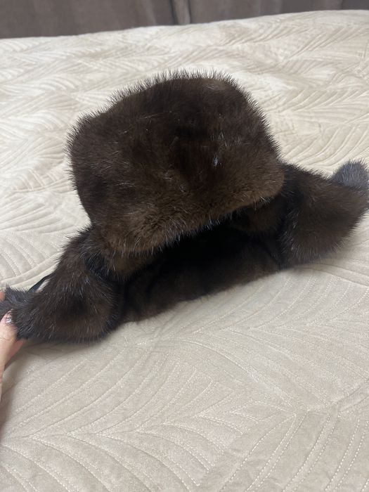 Норковая шапка-ушанка