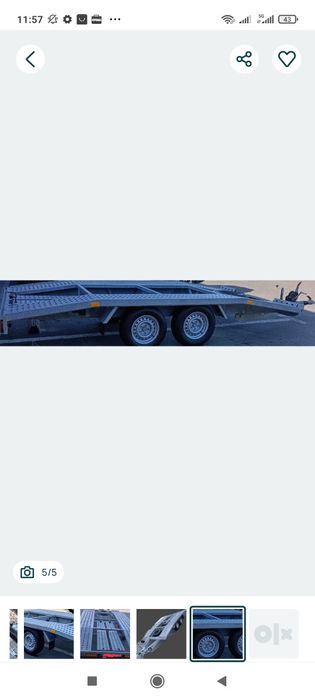 Remorcă platformă trailer auto, accept variante