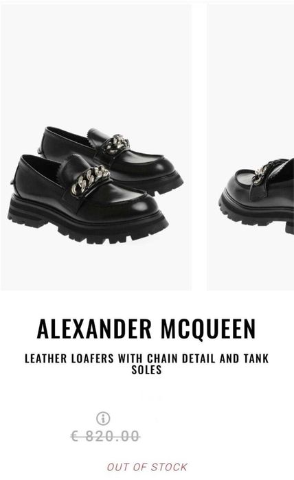 Alexander McQueen loafers, pantofi 40, full box, retail 820 euro
