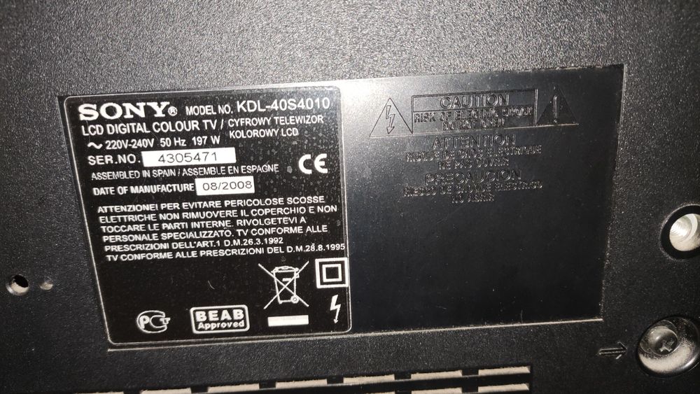 Телевизор sony kdl 40s4010