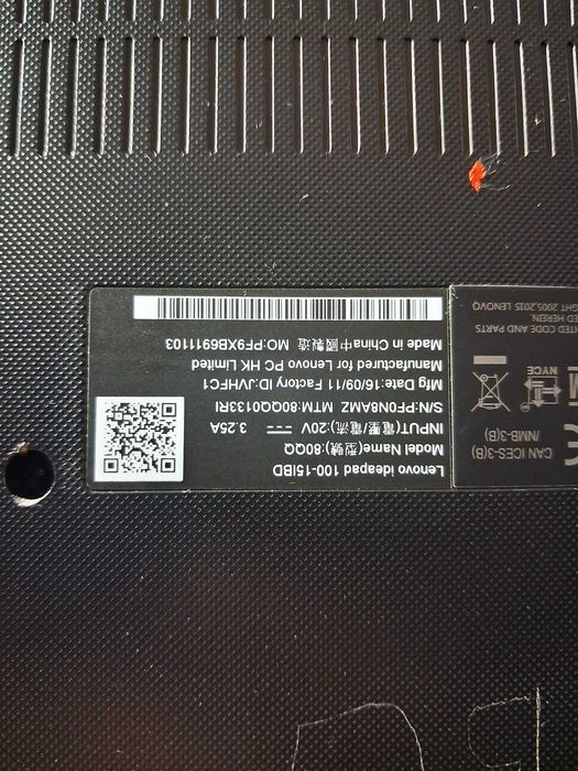 Vand Laptop Lenovo ideapad 100-15IBD
