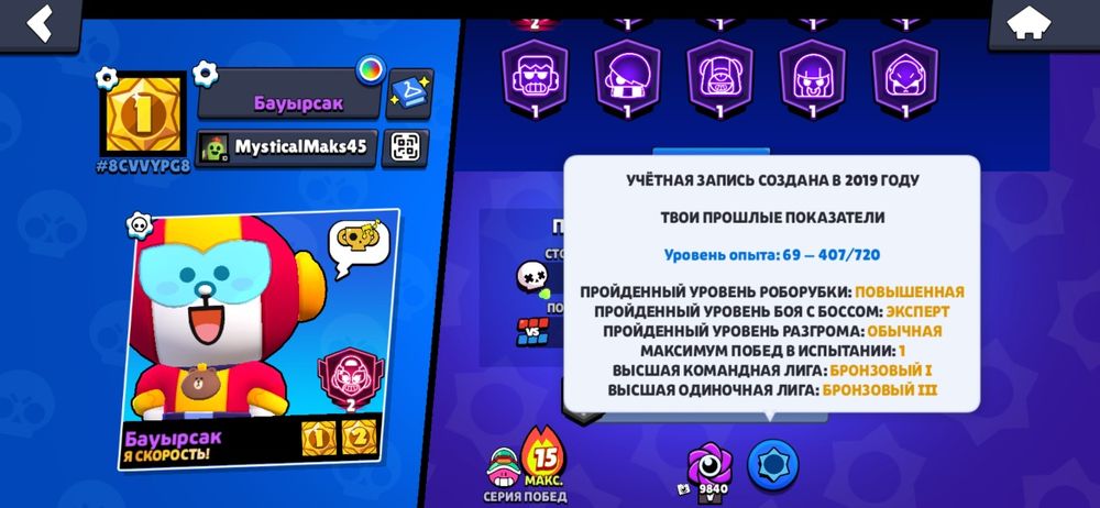 Продаётся аккаунта бравл старс