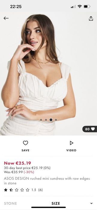 Rochie alba ASOS