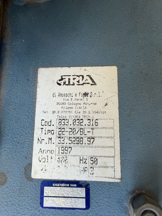 Tocatoare mase plastice Tria 20-22/BL-T