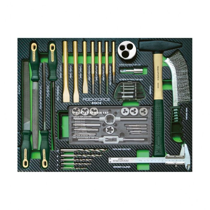 Шкаф количка с инструменти 274части + 12 подаръка ROCKFORCE