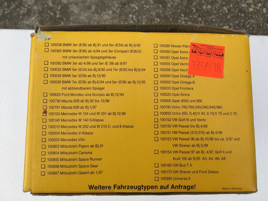 допълнителни огледала за W124 ,при теглене на каравана или платформа