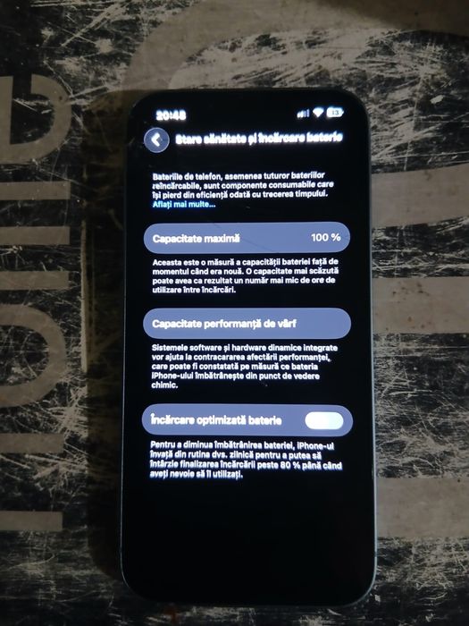 Iphone 14 baterie 100% spart spate si putin pe fata