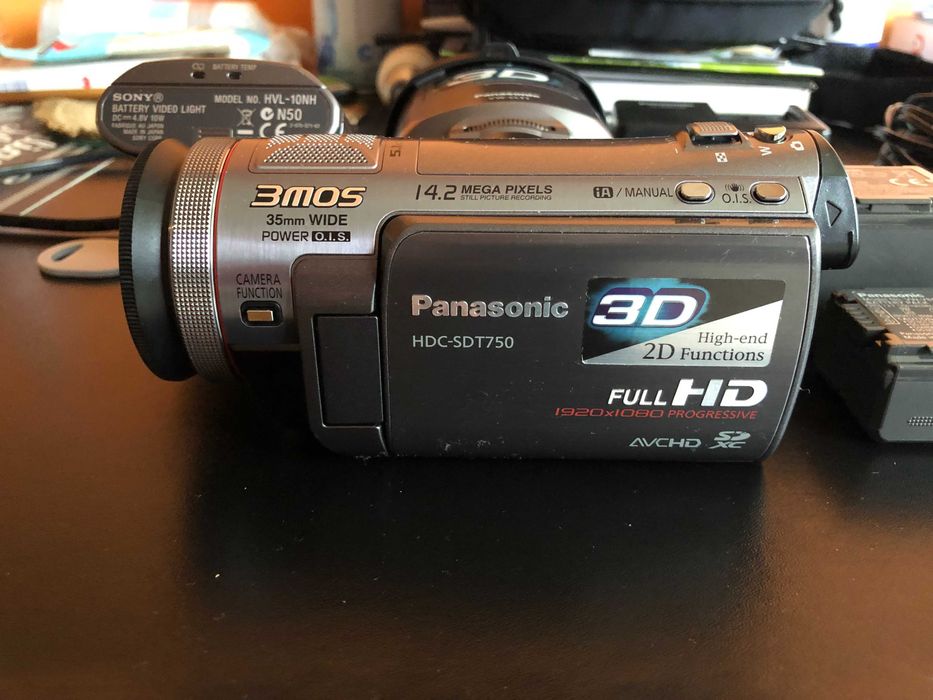 Panasonic HDC-SDT750 Full HD 3MOS SD XC Camcorder 14.2 MP 3D capable,Touch Screen,VW-CLT1 3D Conversion Lens (With Lens Caps and Pouch),