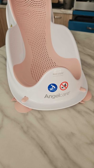 Подложка за къпане Angelcare - 0-6 месеца, розова