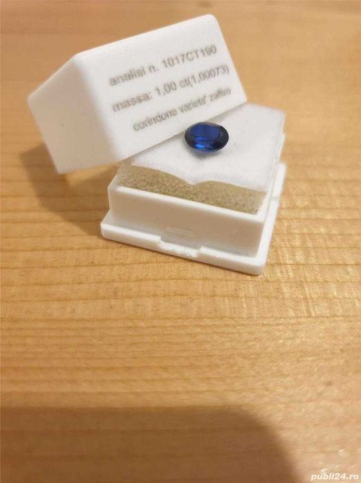Vand URGENT SAFIR de 1.00 ct cu CERTIFICAT Gemologic, NOU!