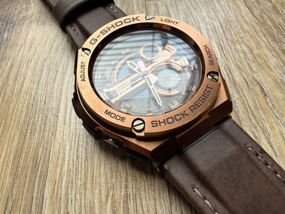 Casio G-Shock GST-210B-4AER Кожена + Гумена Каишка