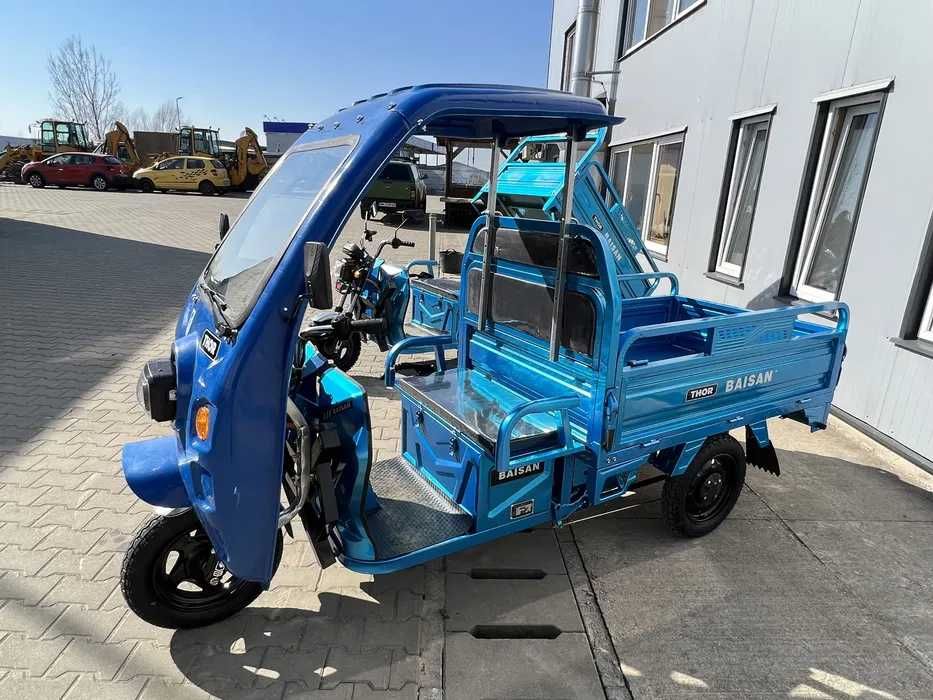 Triciclu NOU Thor Baisan Plus Cab cu bena 1800W Agramix