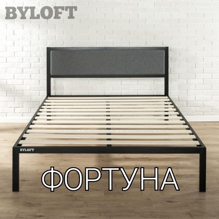 Металлическая кровать ФОРТУНА, металл Ламелями