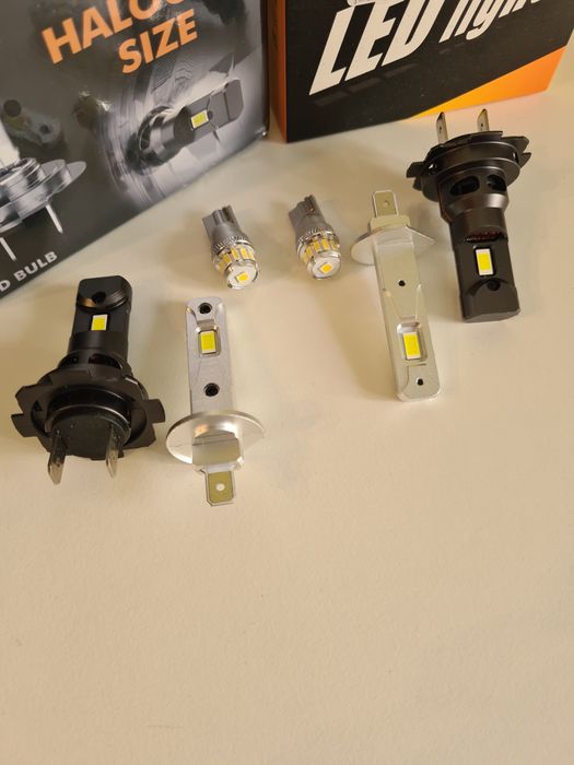 Set leduri slim H7+H1+T10 w5w fără adaptoare