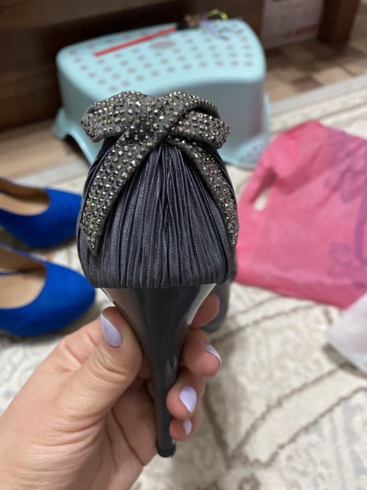 Туфли, натуральная замша.