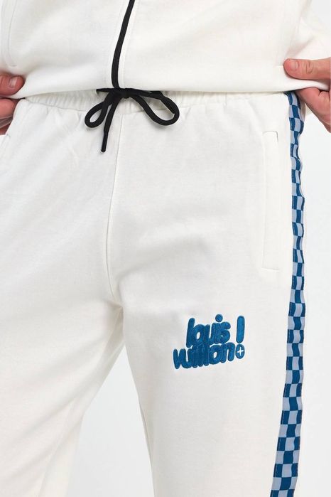 Trening Louis Vuitton – Alb cu Turcoaz | Calitate Premium