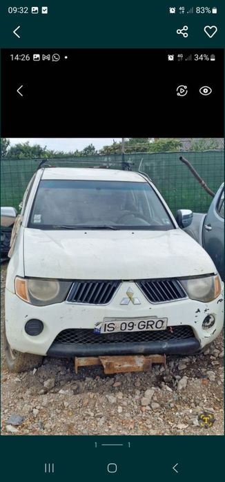 Dezmembrez Mitsubishi l200 2.5d euro 4 2007