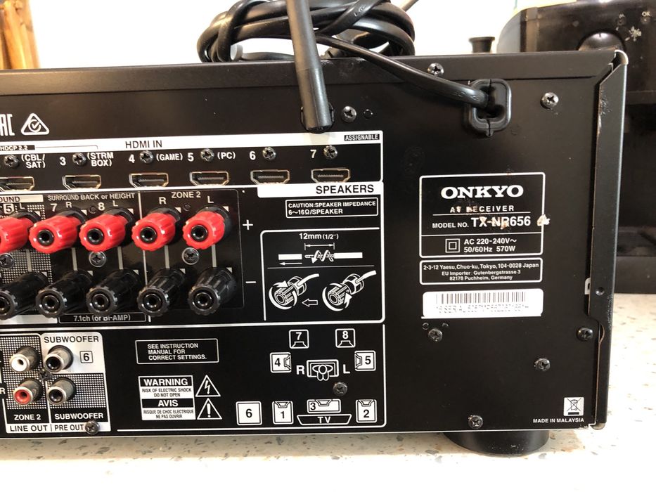 Onkyo TX-NR656 Bluetooth Wi-Fi