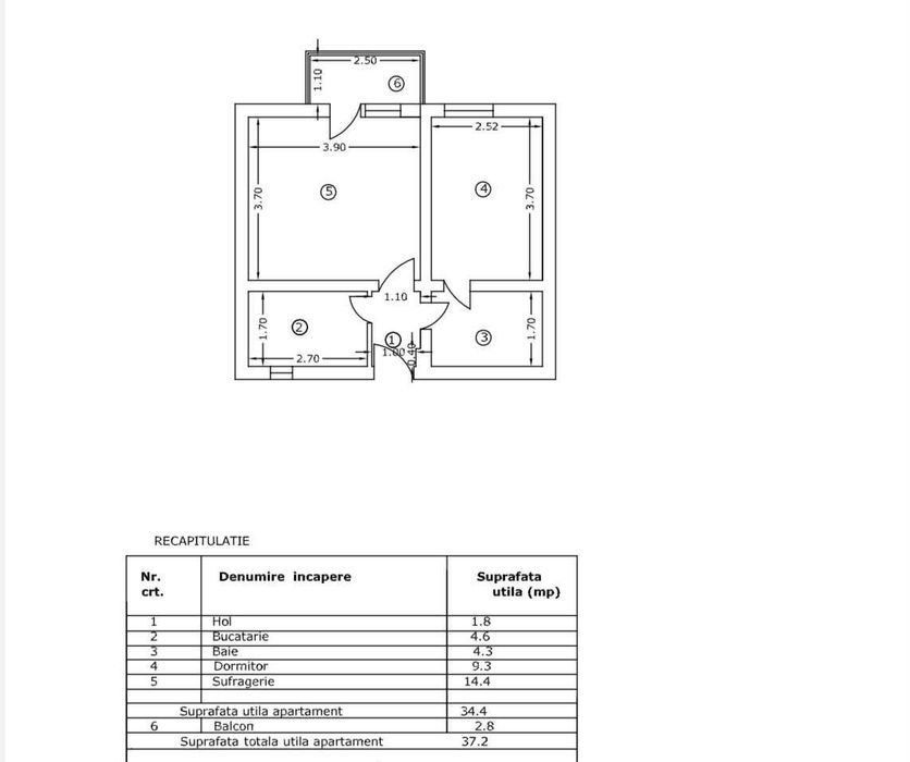 Apartament 2 camere de vanzare Aleea Castanilor, Slatina