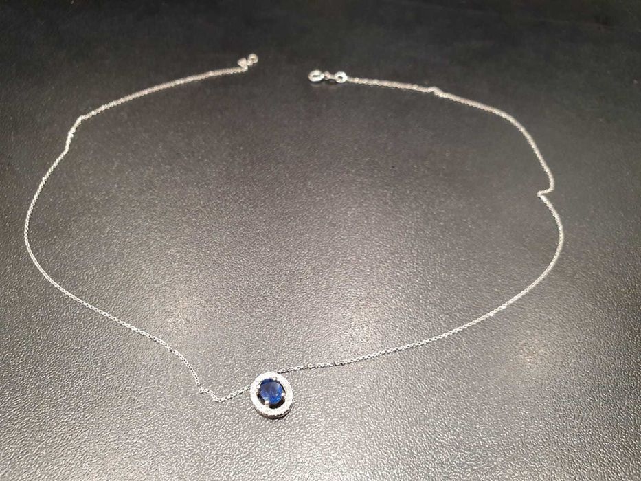 Lantic aur alb, safir si diamante