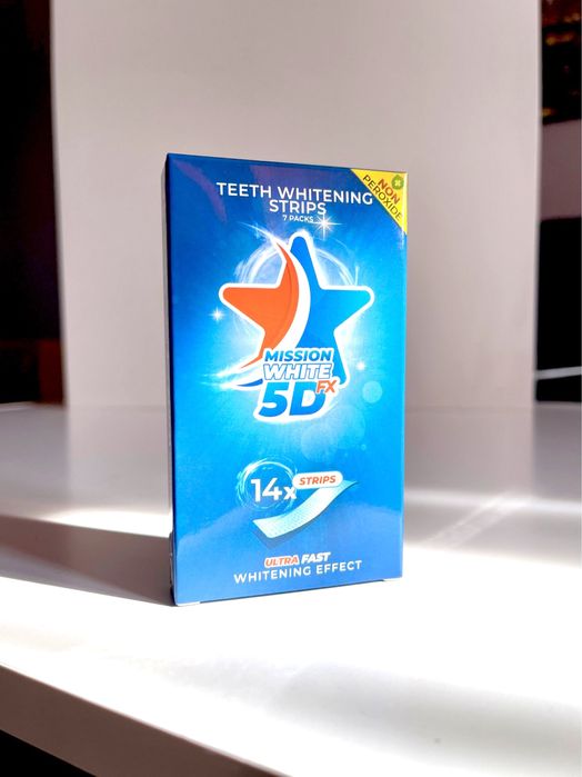 ПРОМОЦИЯ!MISSION WHITE 5D ленти за бързо и ефективно избелване на зъби