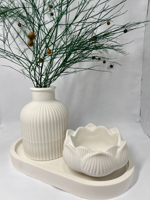 Set ceramică lumânare parfumată Handmade