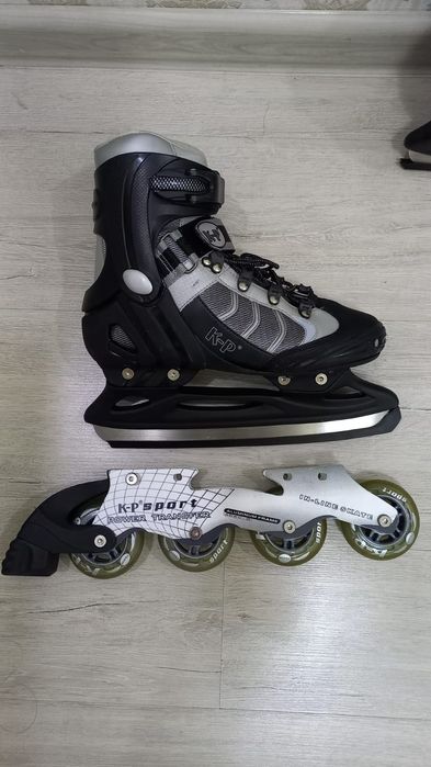 Продам коньки+ролик 2в1