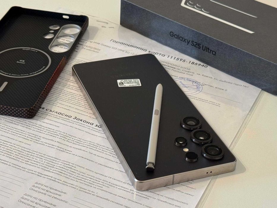 Бартер! Гаранция! Като НОВ! Samsung Galaxy S25 Ultra 512/12GB Titanium Black