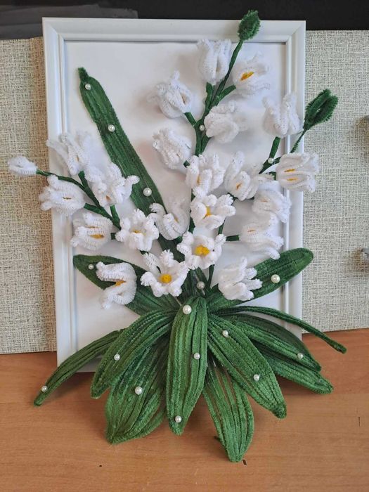 3D картини от плетени цветя