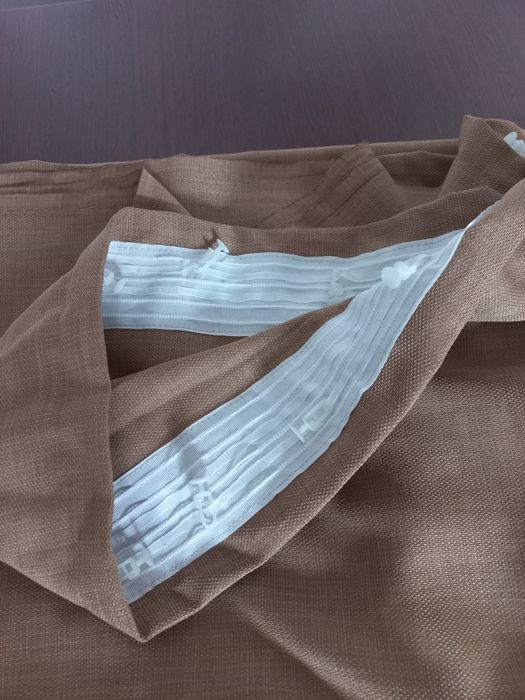 Шторы готовые коричневые