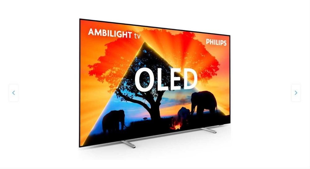 Philips AMBILIGHT tv OLED 55OLED769, 139 cm, Smart TV, Ultra HD 4K, 100Hz, Clasa F (Model 2024) / FACTURA / GARANTIE #59252