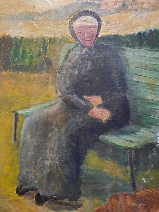 tablou pictura pe panza semnat datat 1969