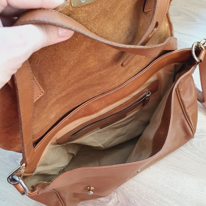 Винтидж чанта Massimo Dutti от естествена кожа