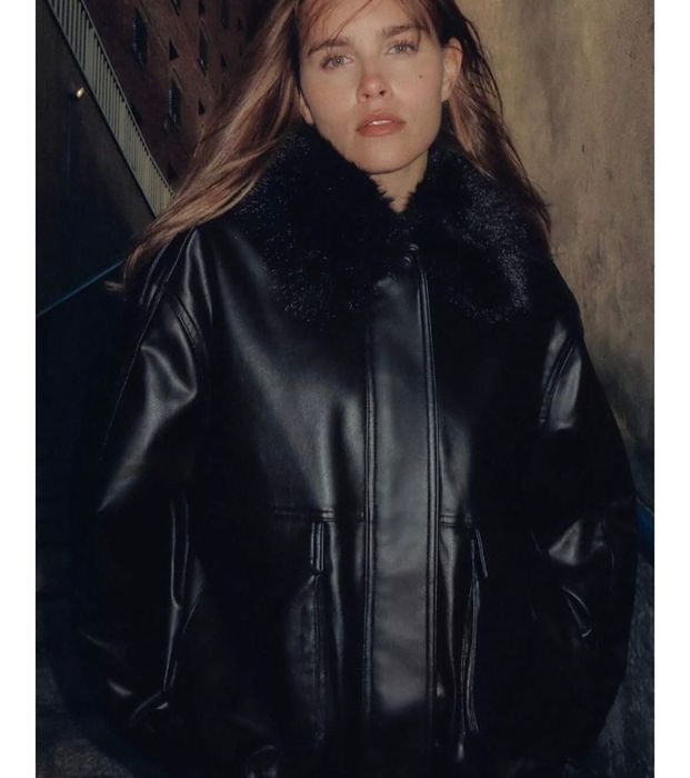 кожено бомбър яке Zara