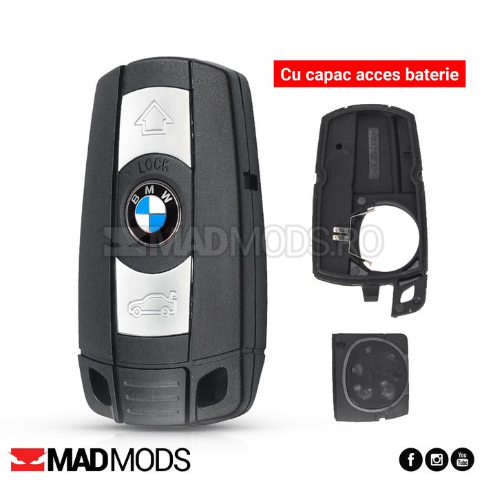 Carcasa cheie BMW E90 E60 E61 E70 E71 E72 E65 Z4 X6 X5, cu emblema