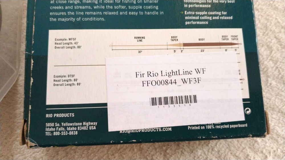 Rio Lightline WF 3 - fir flyfishing