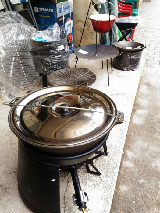 Ceaun fonta pura PROMO 10,8 L +trepied+ lingura = 169 lei  5L/7,2L/1