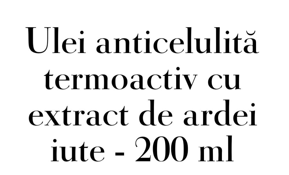 Ulei anticelulită termoacitiv