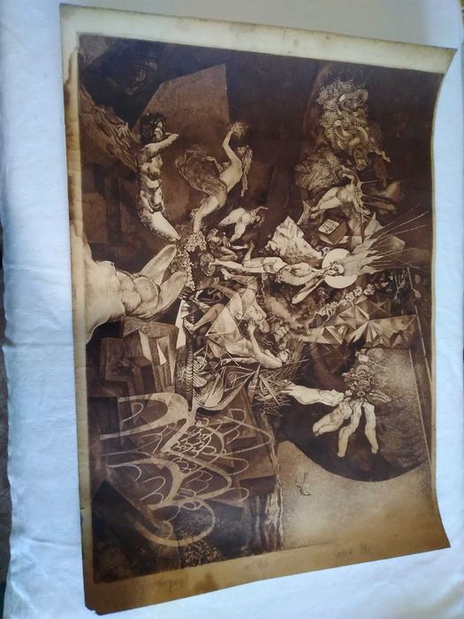 Картина на класика художник, график и илюстратор Орлин Чуховски