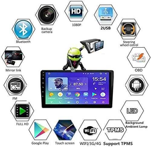 Мултимедия, Двоен дин, за VW Touran, Андроид, 2 DIN, volkswagen, 10”, навигация, Android, Touran, CARPLAY, WAZE