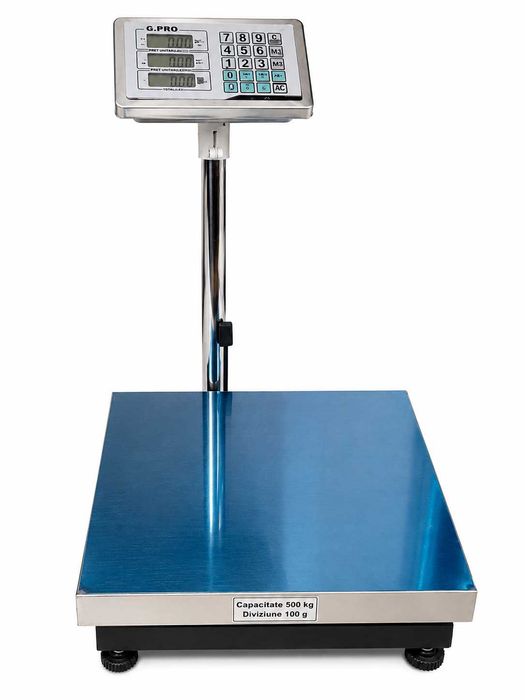 Cântar electronic inox cu platformă 350 500 kg cu brat