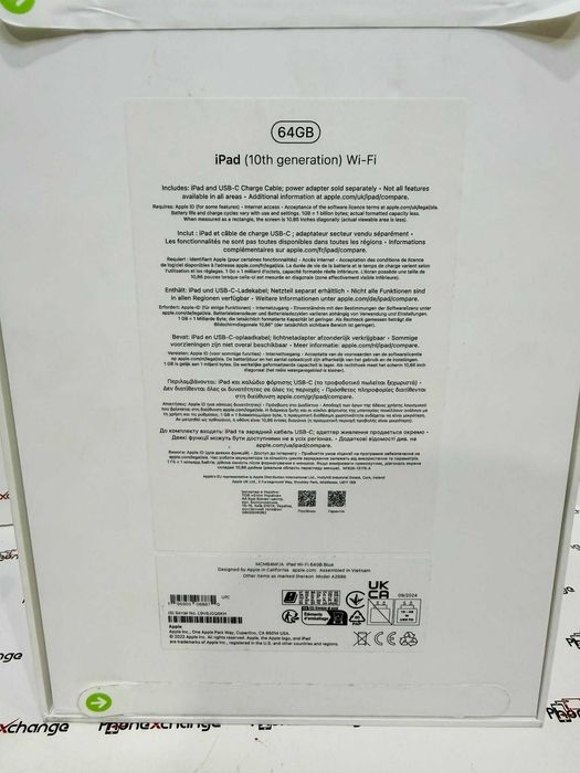 iPad 10th 64GB  Blue Wi-Fi Sigilata   47948