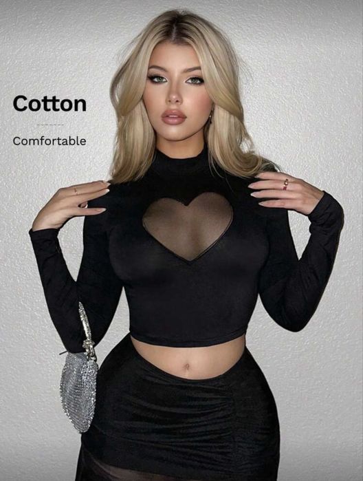 Къса блуза сърце