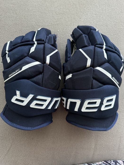 Перчатки синие НОВЫЕ Хоккей BAUER MACH