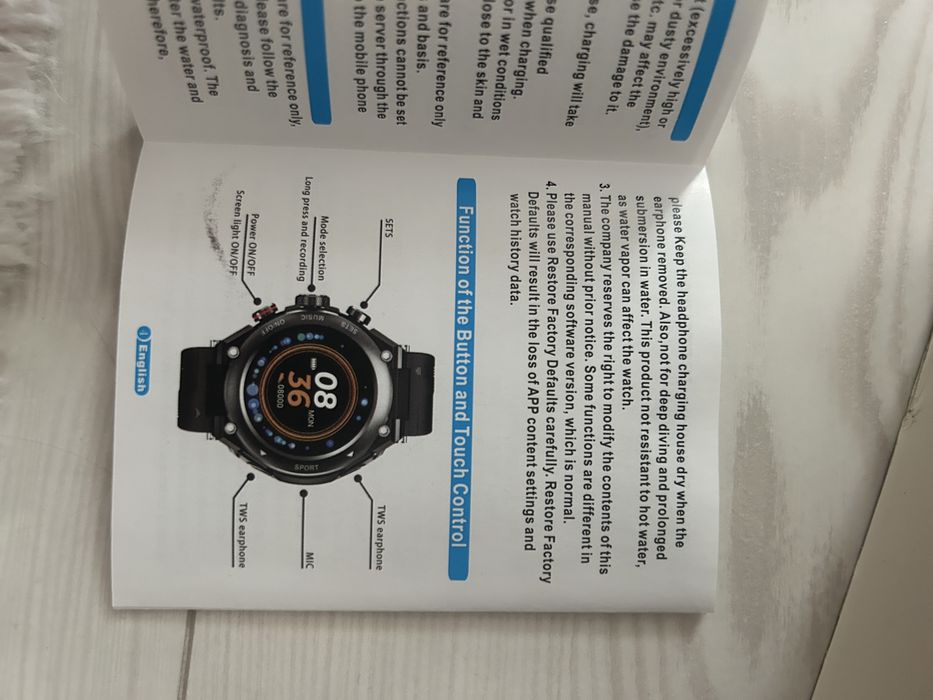 T92 Smartwatch cu casti Bluetooth integrate