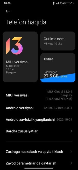 Sotiladi mi note 10 lati